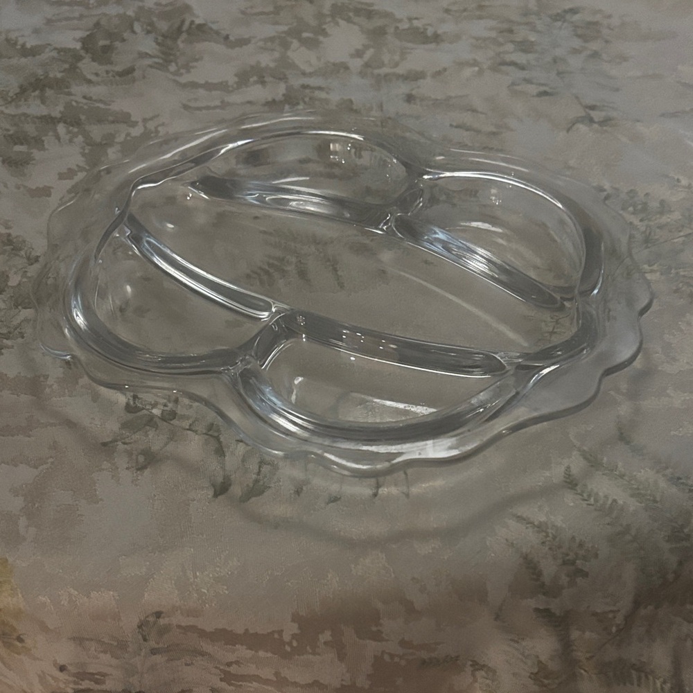 Clear Cambridge Glass Sectioned Relish Tray